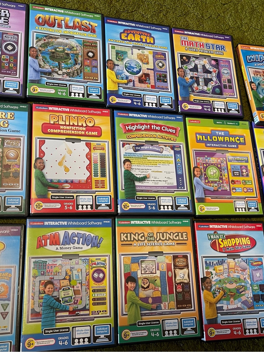 Lakeshore & iLakeshore PC/MAC Interactive Learning Game Lot 15 Games Grades K-6